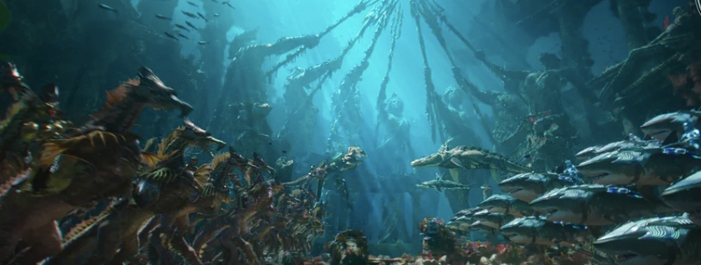 Une nouvelle image d'Aquaman montre les Atlantes à dos de requins
