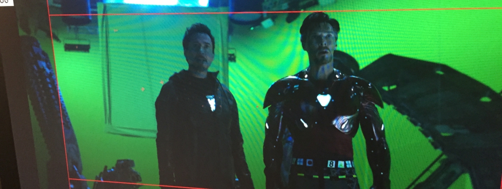 Avengers : Infinity War : une photo de tournage montre Dr. Strange en armure d'Iron Man