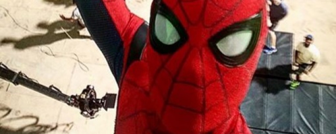 Un joli selfie dans les coulisses dans Spider-Man : Homecoming