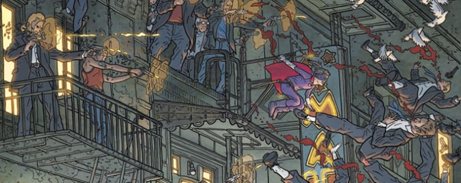 Une couverture variante pour Hit-Girl par Geof Darrow