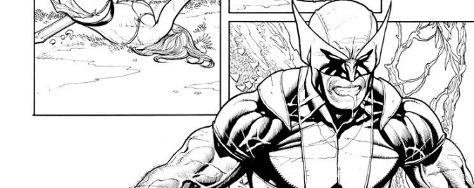 Savage Wolverine #1, les premières pages encrées