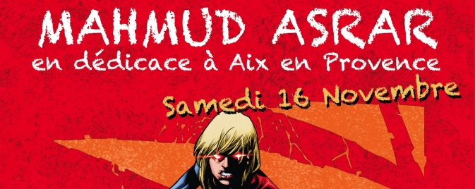Mahmud Asrar en dédicace à la Bédérie à Aix en Provence