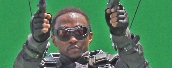 Des photos de tournage d'Anthony Mackie dans Captain America : The Winter Soldier