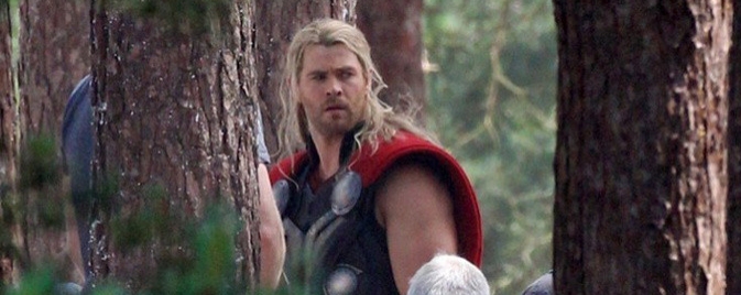 Captain America et Thor sur le tournage d'Avengers : Age of Ultron