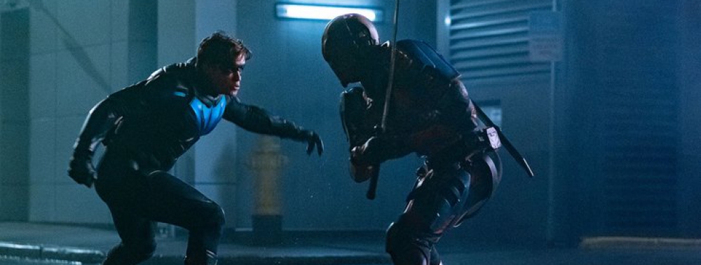 Nightwing affronte Deathstroke dans une série de photos pour le final de Titans saison 2