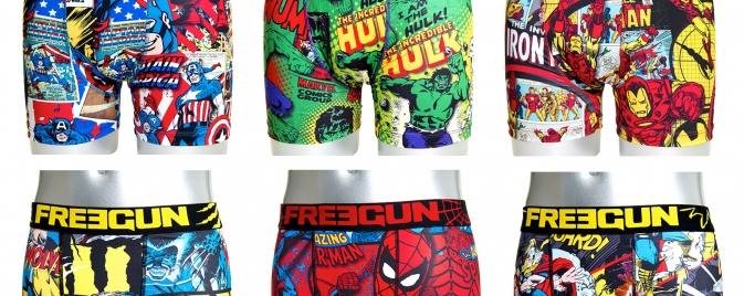 Une collection de caleçons Marvel chez Freegun