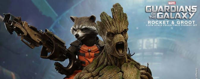 Guardians of the Galaxy: Rocket Raccoon et Groot chez Hot Toys