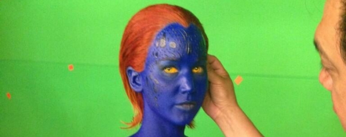 Une photo de Mystique sur le tournage de X-Men : Days of Future Past