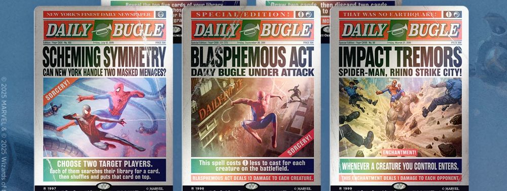 Magic The Gathering dévoile ses drops Spider-Man (Secret Lair) en amont de la sortie du grand set