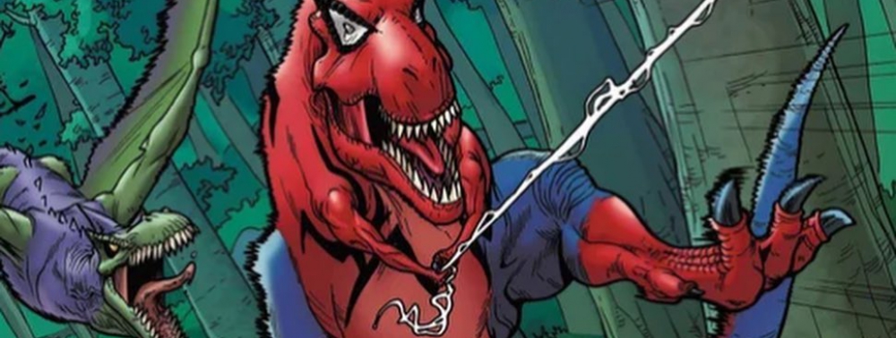 Spider-Rex affronte le Ptérobouffon Vert en preview de Edge of Spider-verse #1