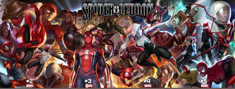 Marvel dévoile une impressionnante fresque en couvertures pour Spider-Geddon