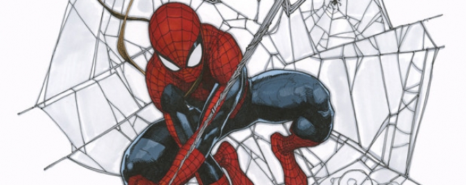 La couverture variante de Spider-Men #5 par Travis Charest