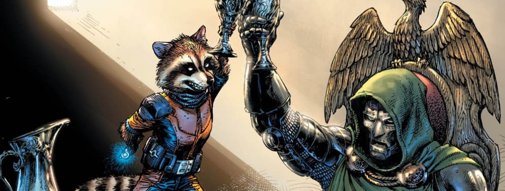 J.M. Straczynski à l'écriture de plusieurs one-shots de team-up bizarres, à commencer par Doctor Doom & Rocket Raccoon