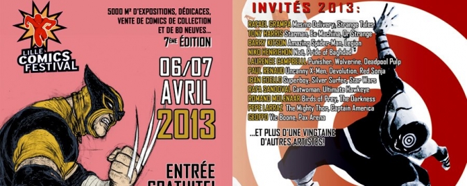 Le Lille Comics Festival aura lieu les 6 et 7 Avril 2013