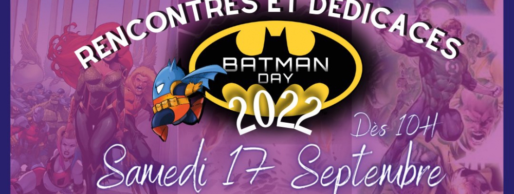 Iban Coello, Pere Perez et Rafa Sandoval en dédicace à Alfa BD Nice pour le Batman Day 2022