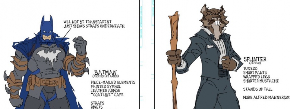 Freddie Williams II partage ses recherches pour le troisième volume de Batman/TMNT