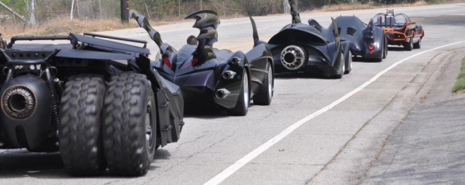 L'ensemble des Batmobiles réunies à San Diego