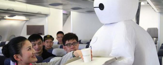 Un Baymax au service d'une école d'aviation en Chine