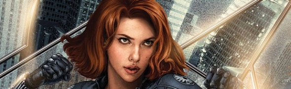 Black Widow s'affiche dans Maxim