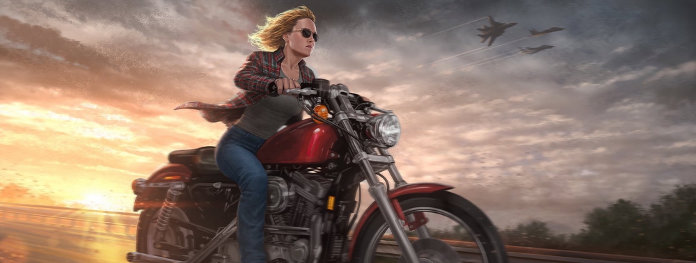 Andy Park partage un concept art de Captain Marvel en moto (et c'est bien)