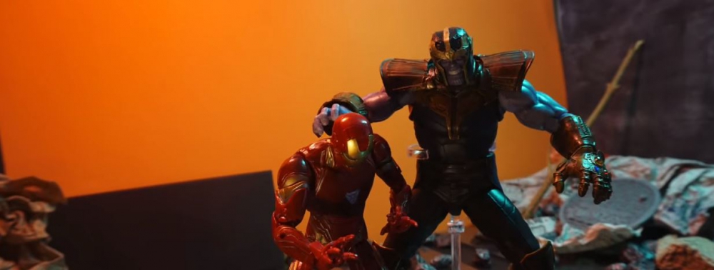 Le combat Iron Man/Thor/Captain America vs Thanos d'Avengers : Endgame recréé en stop-motion