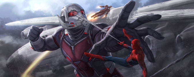 Un concept art géant pour Spider-Man dans Captain America : Civil War