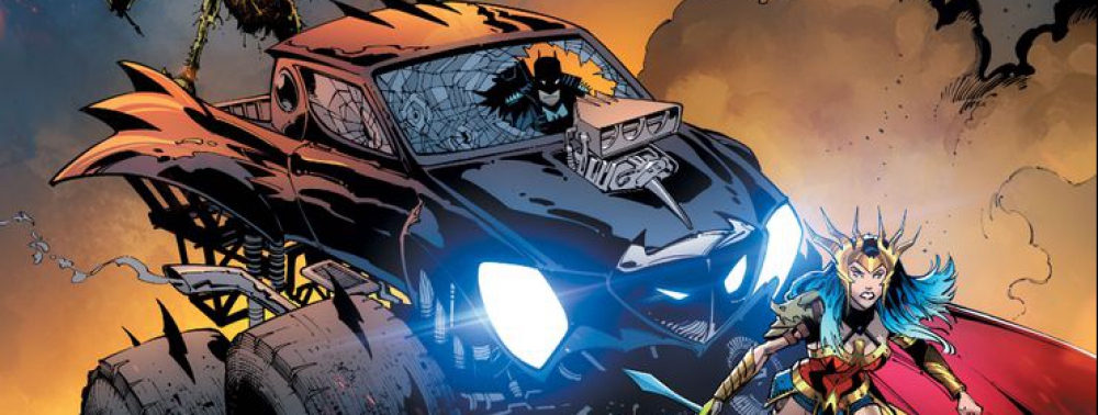 Un Bat-monster truck en couverture de Dark Nights : Death Metal #2