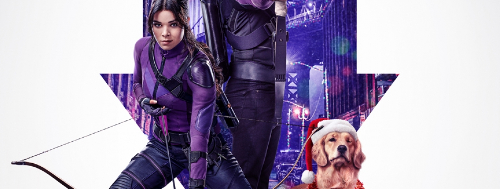 Hawkeye : un poster officiel à base de toutou de Noël pour la série Disney+