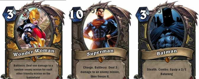 Des cartes Hearthstone à l'image des héros DC Comics