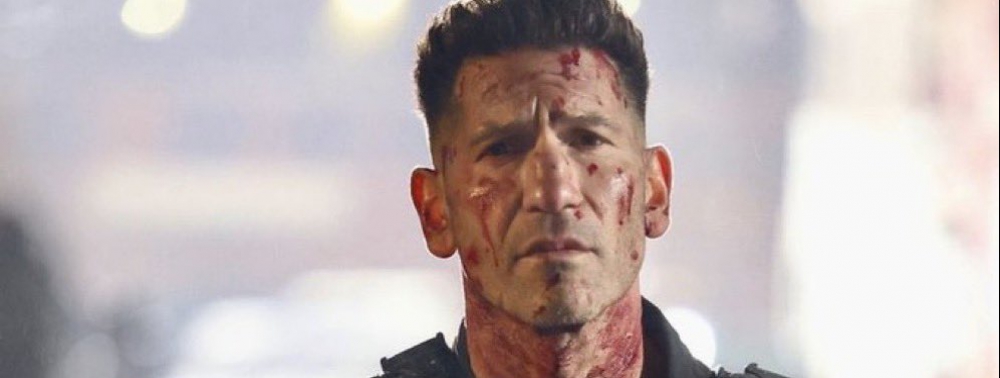 Daredevil : Born Again : Jon Bernthal en costume de Punisher sur le tournage de la série Disney+