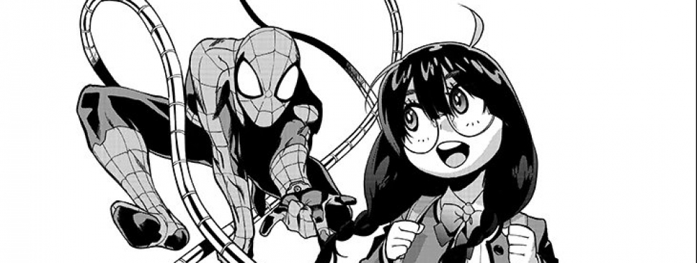 L'équipe de My Hero Academia : Vigilantes au travail sur un manga Spider-Man : Octopus Girl