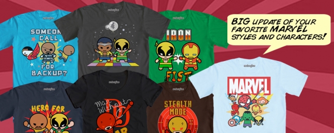 Une collection de t-shirts Marvel kawaïs chez Welovefine.com