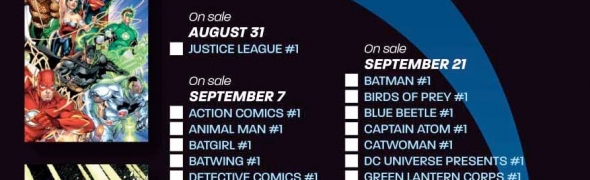 DC Comics donne la checklist du 2ème mois de relaunch