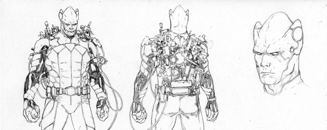 Billy Tan dessine Relic, futur grand vilain de l'univers Green Lantern