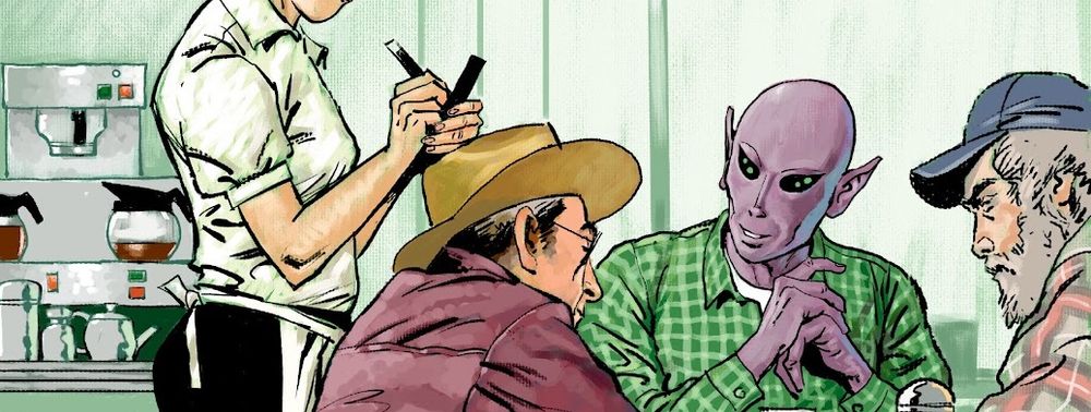 Resident Alien : la BD de Peter Hogan et Steve Parkhouse chez Delirium en 2026