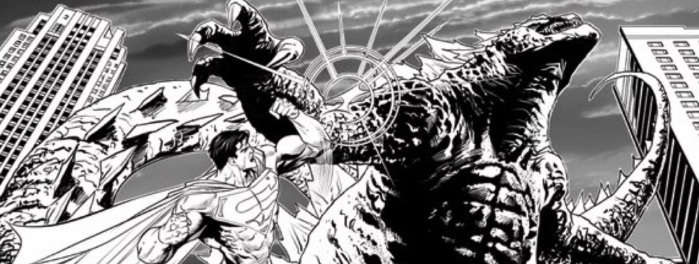 Superman met un pain à Godzilla dans les premières pages de Justice League vs Godzilla vs Kong