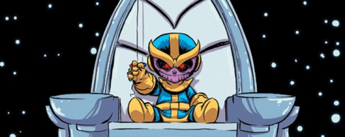 La couverture Baby de Skottie Young pour Thanos Rising