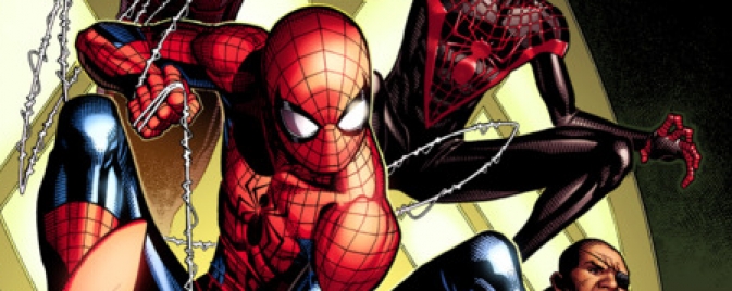 La couverture de Spider-Men #5 par Jim Cheung