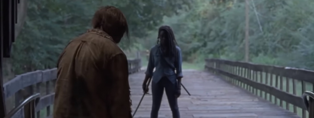 The Walking Dead : Daryl et Michonne fracassent du Whisperer pour annoncer la reprise de saison 9