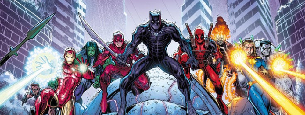Black Panther mène les troupes en couverture de War of the Realms #5